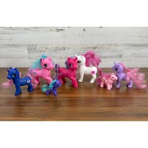Vintage My Little Pony Unicorn Figurines G1 and‎ G3 Lot of 7